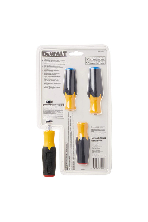 طقم مفكات براغي متعدد الألوان مكون من 4 قطع - 5