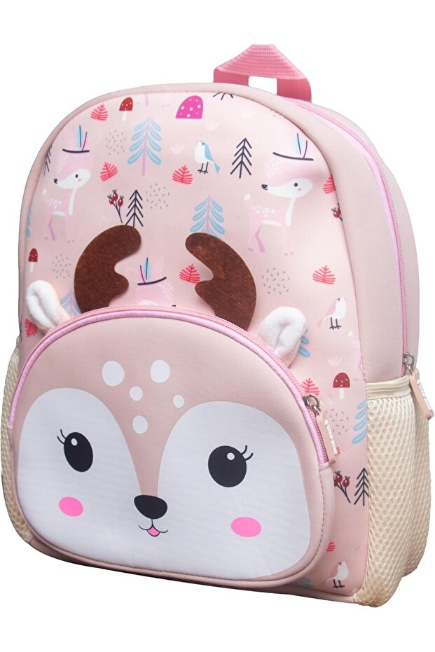 Deer Kinder Backpack Peach - 2