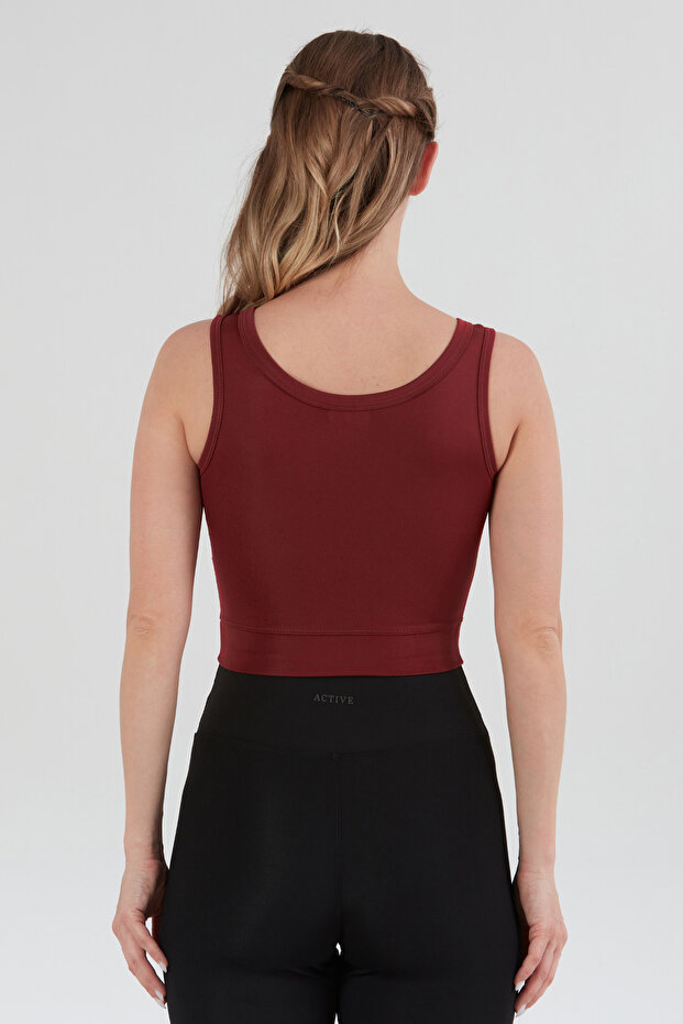 Basic Önü Fermuarlı Crop Body - 4