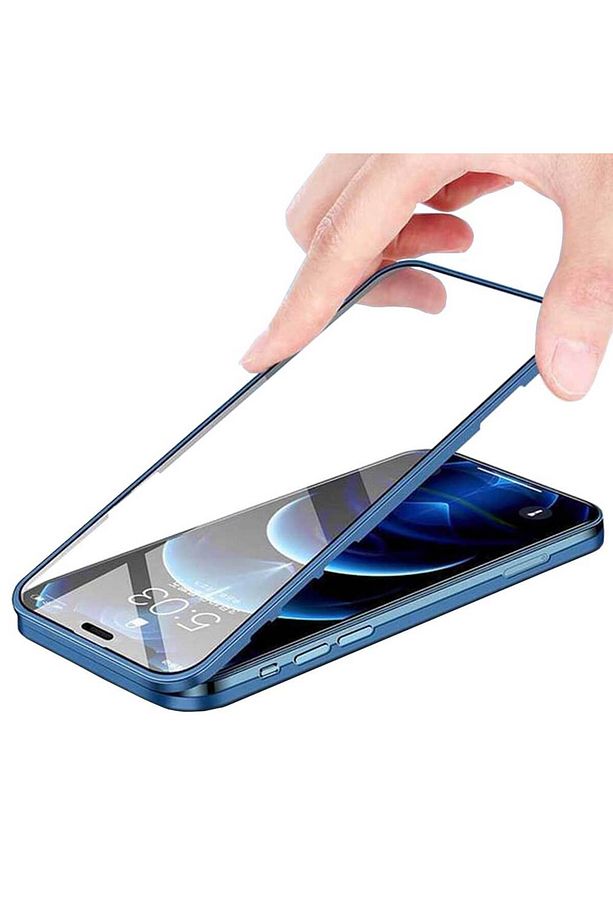 Apple iPhone 13 Pro Uyumlu 360 Derece Tam Kaplayan Cam Kapak Kılıf - 2