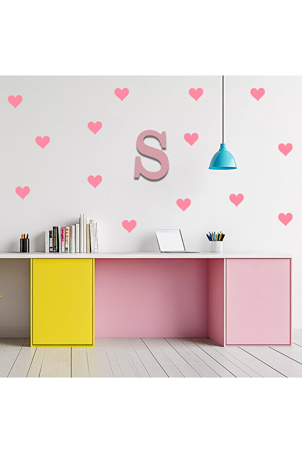Heart Wall Sticker Set in 5cm Size - 125 Pieces