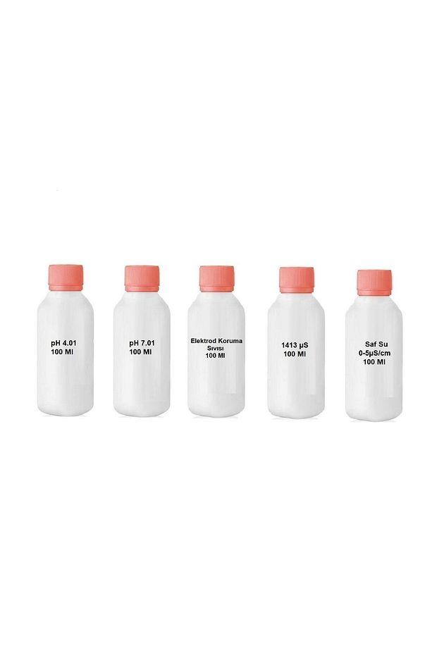 pH 4.01 - 7.01 - Elektrod Koruma - 1413 İletkenlik - Saf Su ( Distile Su) Kalibrasyon Sıvısı 100 Ml - 1