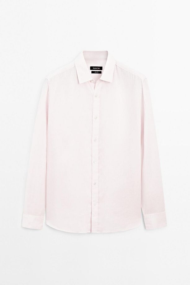 %100 keten regular fit gömlek - 5