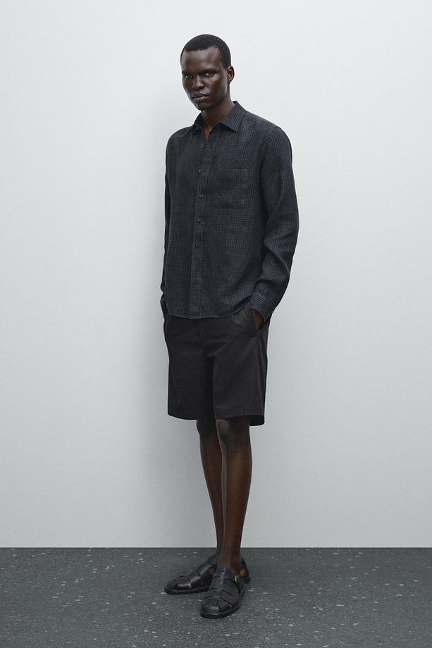 Jogger poplin bermuda şort - 1
