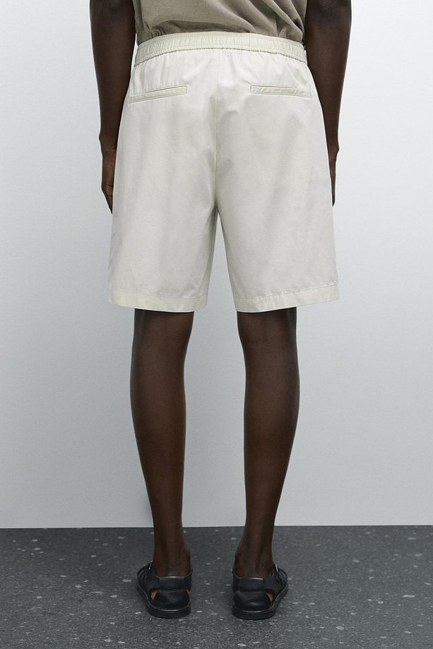 Jogger poplin bermuda şort - 4