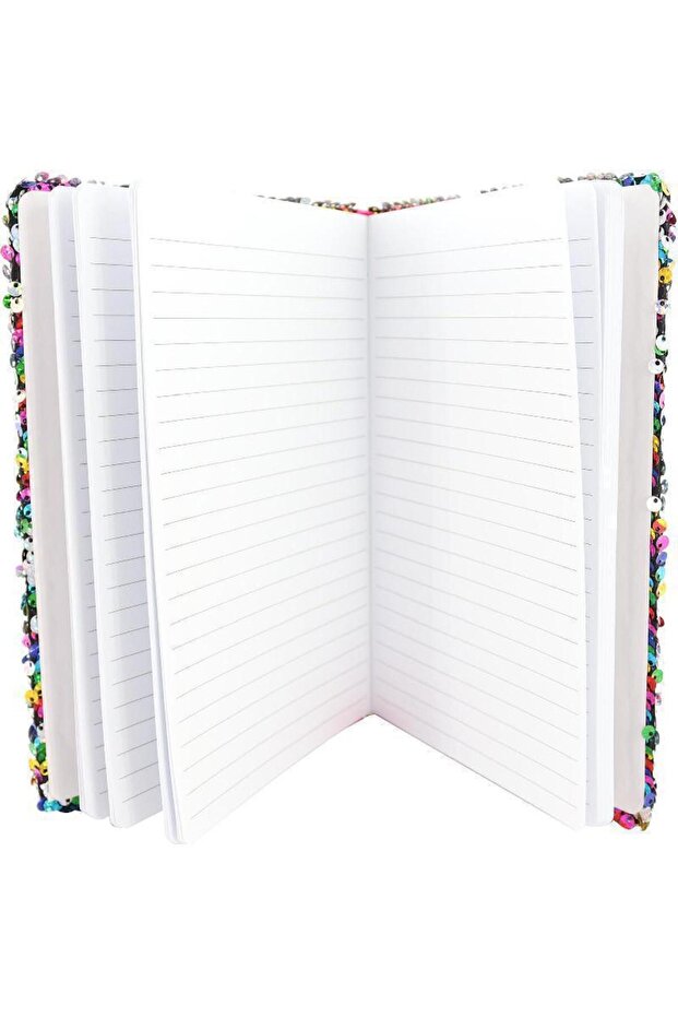 Notebook Unicorn Sequins A5 96 Sheets Lined Silver/Rainbow - 2