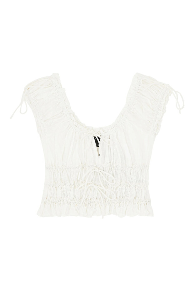 Ella Shirred Crop Top Stylish and Sustainable Summer Style
