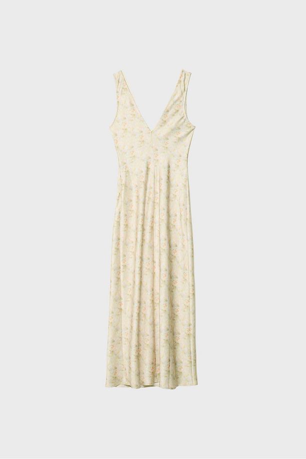 Saten Yüzeyli Dantel Midi Elbise - 8