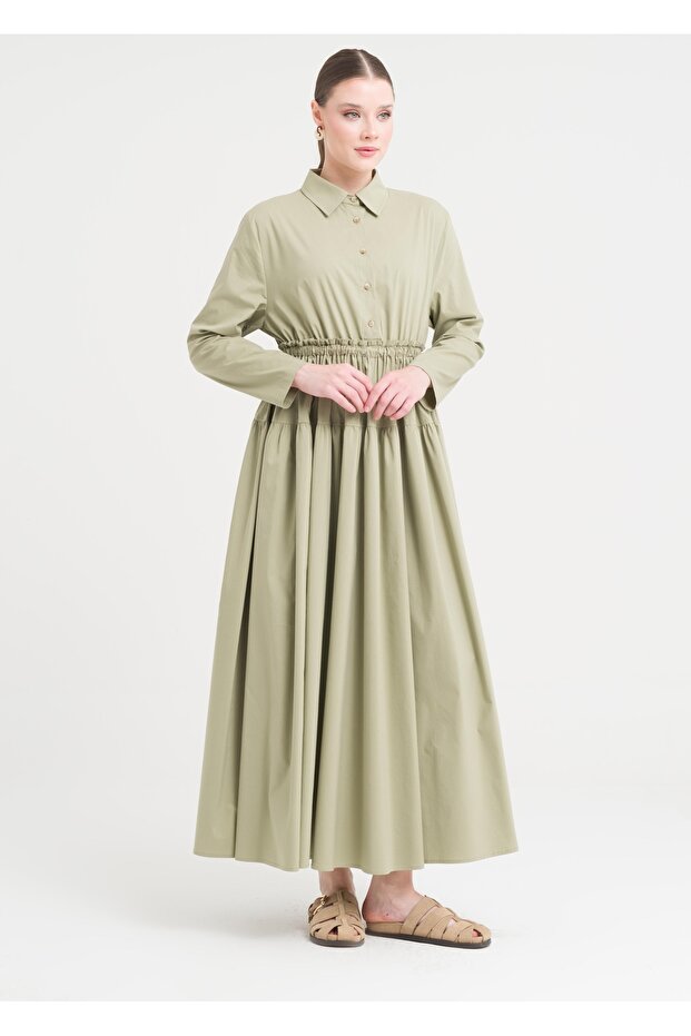 Beli Lastikli Elbise - 5