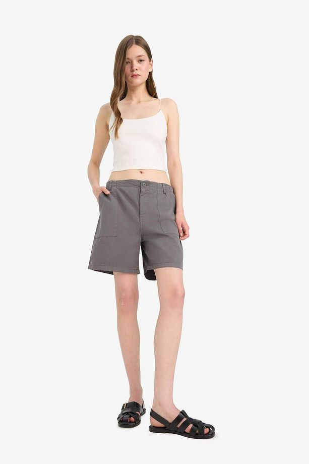 Coool Normal Bel Kısa Paça Gabardin Bermuda Şort F3318ax25sm - 3