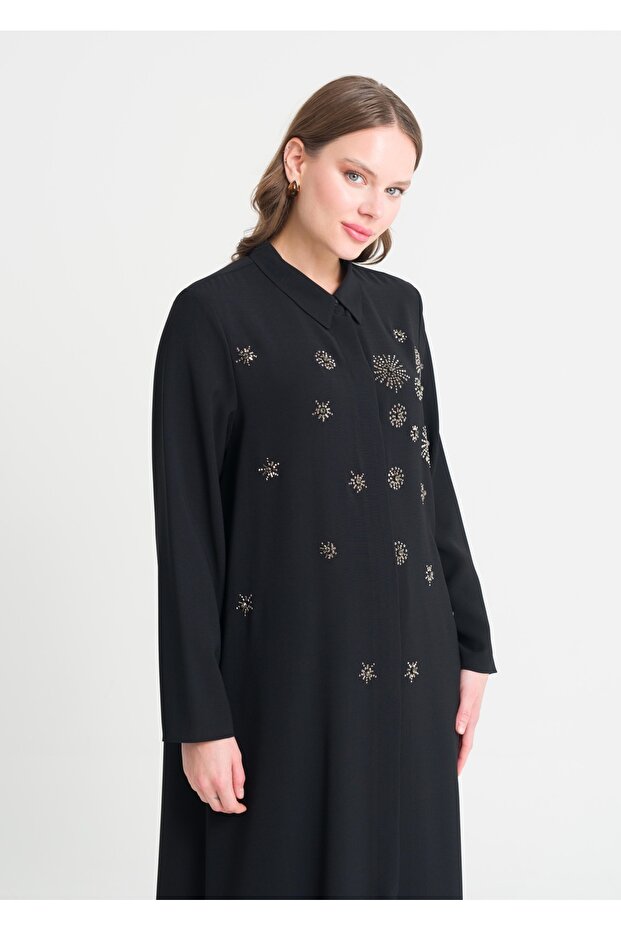 İşlemeli Kemerli Pardesü - 6