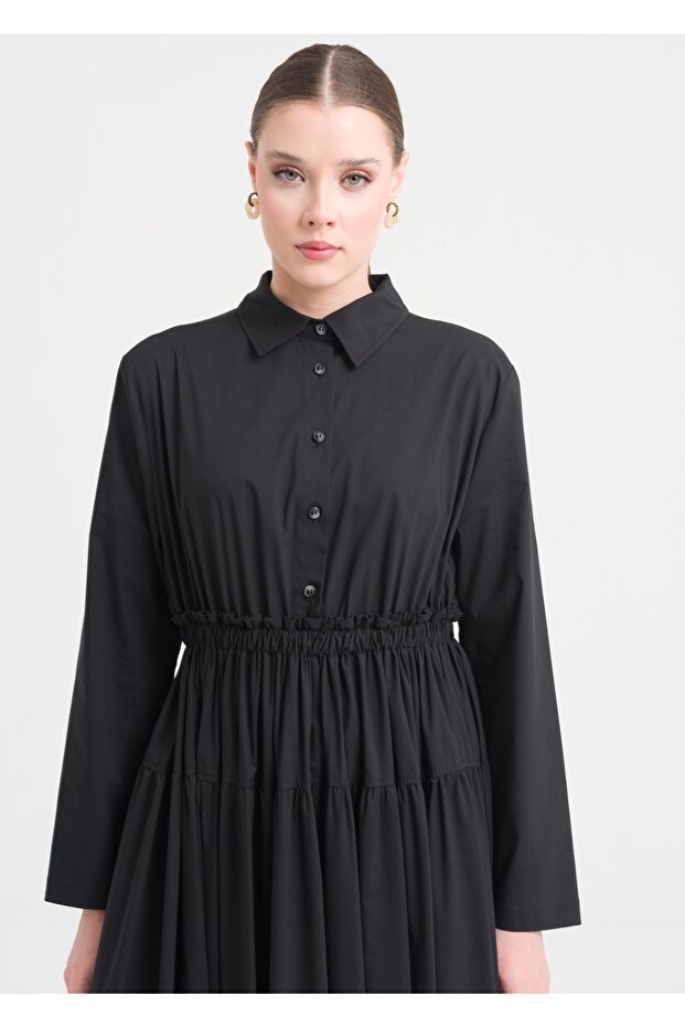 Beli Lastikli Elbise - 5