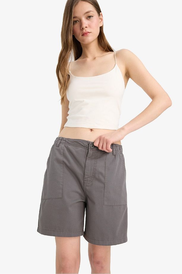 Coool Normal Bel Kısa Paça Gabardin Bermuda Şort F3318ax25sm - 5
