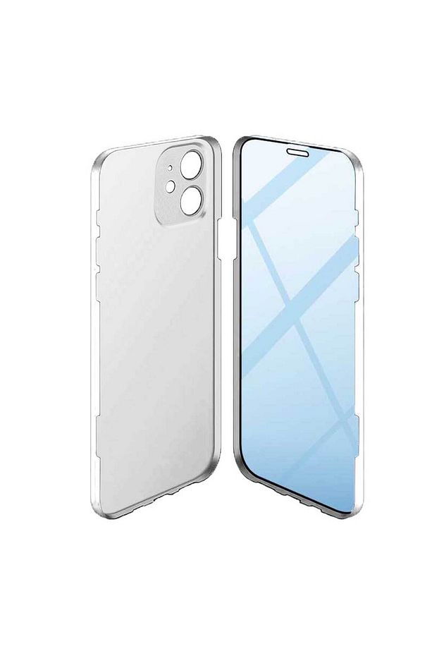 Apple iPhone 11 Uyumlu 360 Derece Tam Kaplayan Cam Kapak Kılıf - 4