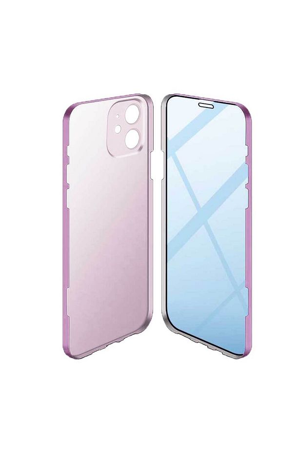 Apple iPhone 11 Uyumlu 360 Derece Tam Kaplayan Cam Kapak Kılıf - 4