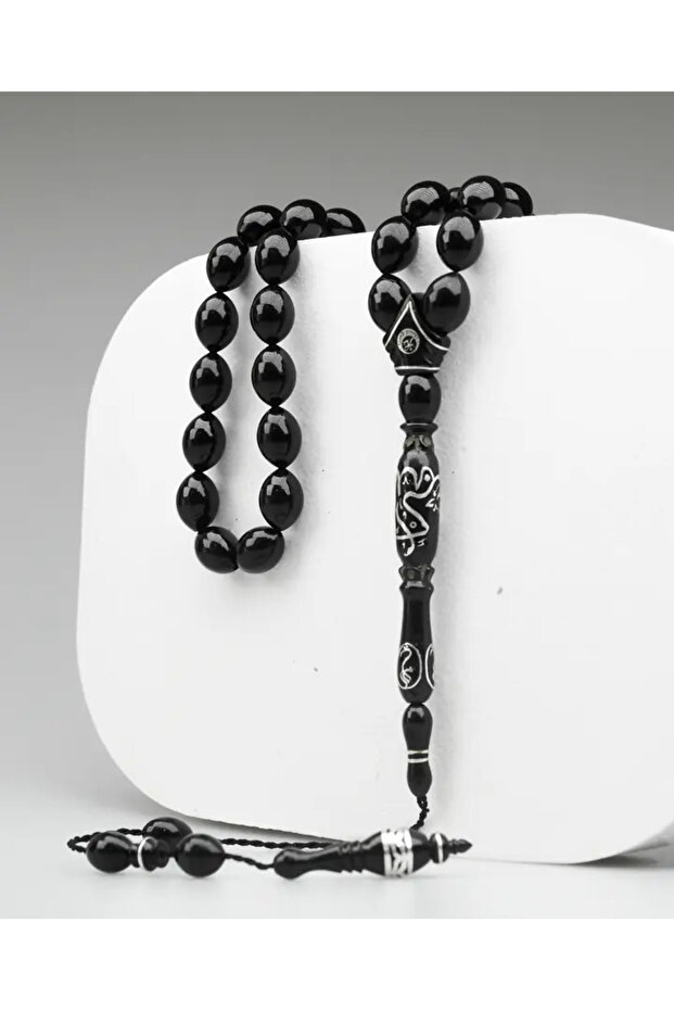 Oltu Stone سلسلة خاصة خط مصوغة إيمايم مسبحة