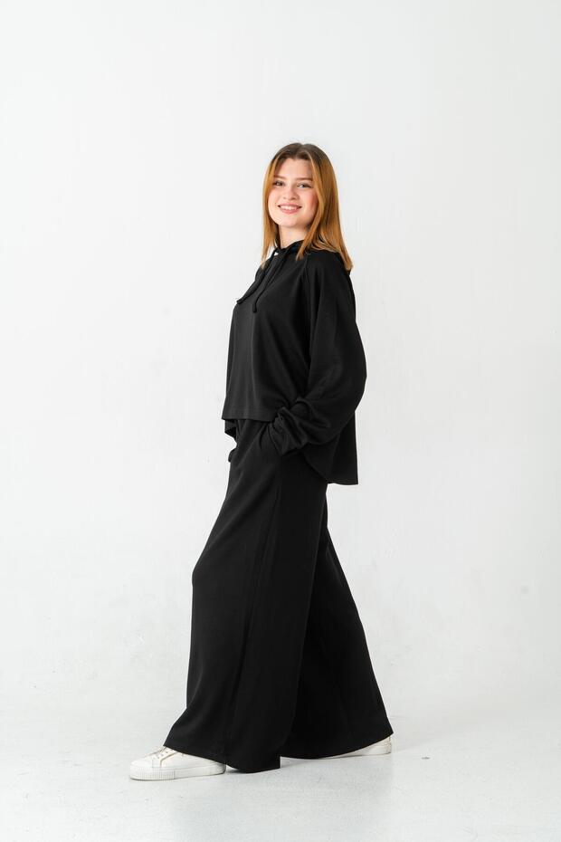 Kapüşonlu Basic Kadın Alt Üst Takım - 3