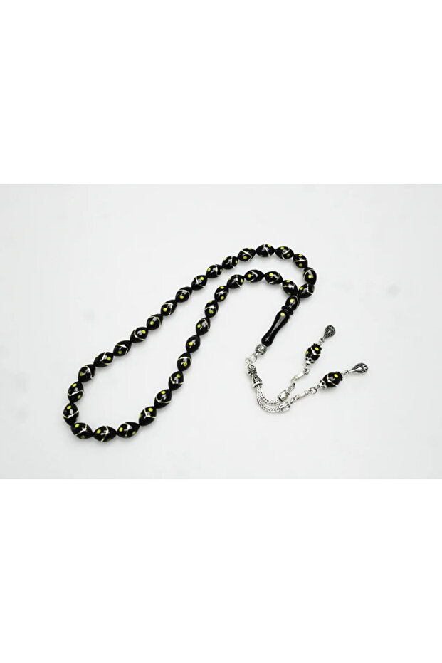 مسبحة صلاة واحدة متعرجة من الأرز الأصفر - 2