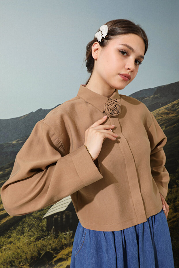 Gül Gömlek Somon - 4