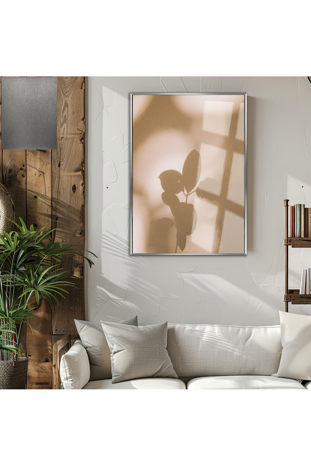 Amazing | Soft Leaf Shade Model (Shade) | Framed Tempered Glass Table Single Vertical