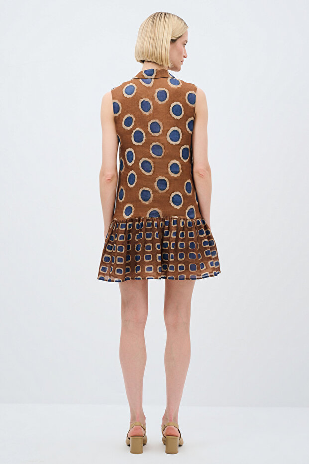 Büzgülü Mini Elbise - 5