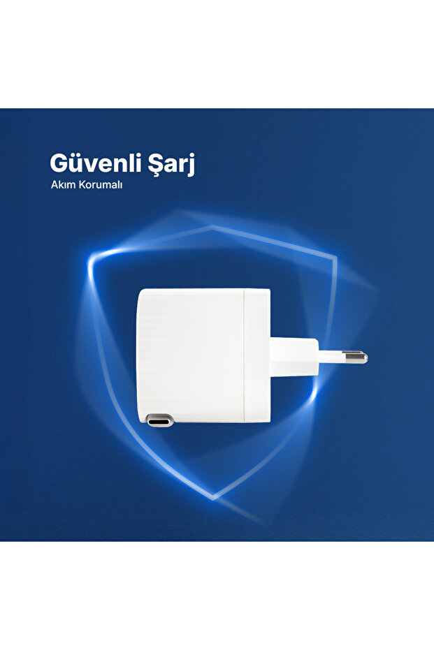 ttecSmartCharger Duo GAN 65W PD Seyahat Hızlı Şarj Aleti USB-C + Dahili PD 65W 70cm USB-C ŞARJ - 3