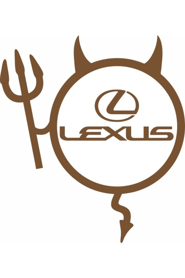 Car sticker, IMAGE, LEXUS Devil, copper, 19 x 21 cm
