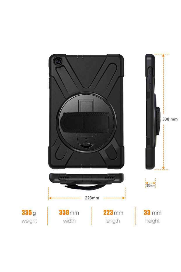 آيباد 2. تابلت متوافق مع نيسيل متوافق مع MSRA Defender مصنوع من السيليكون باللون الأسود - 7