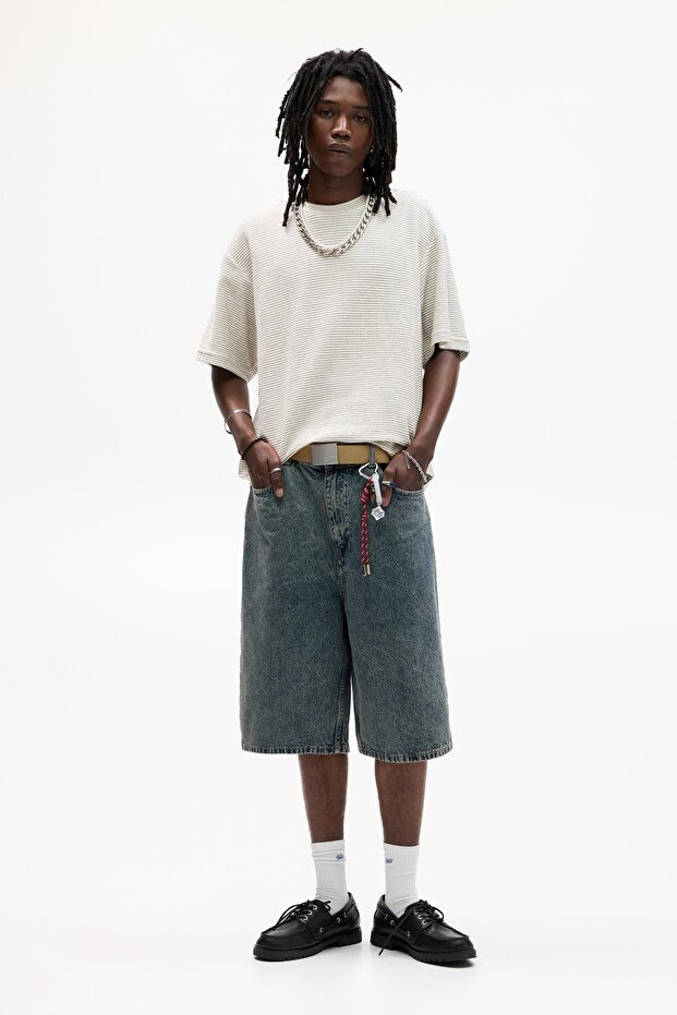 Rustik çizgili t-shirt - 3