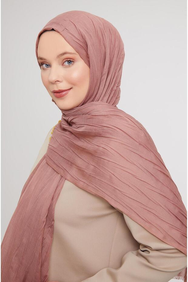 A.Taba Pliseli Pamuklu Şal - 2