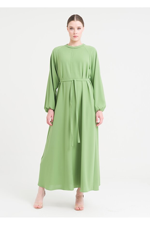 Reglan Kol Kemerli Elbise - 3