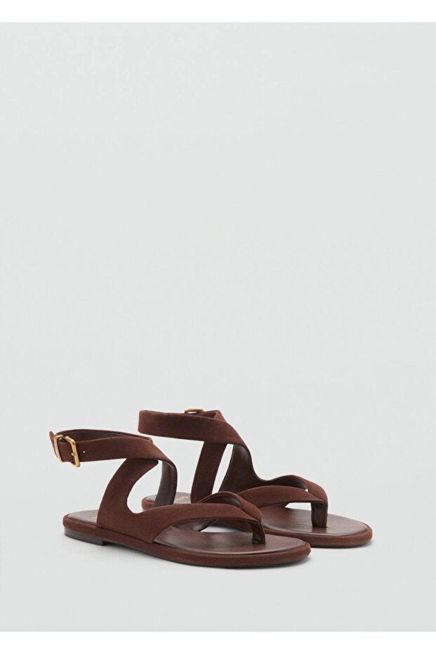 Bantlı süet sandalet - 1