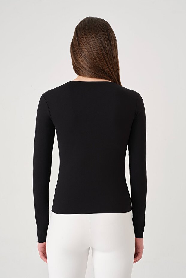 Long Crop Push Up Light Black - 3