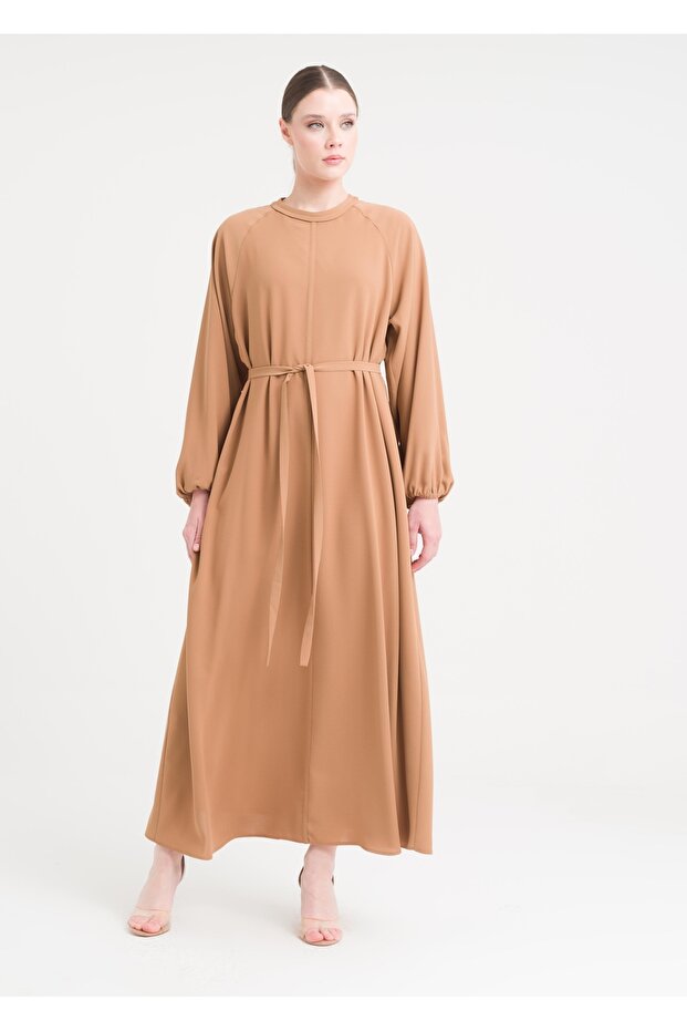 Reglan Kol Kemerli Elbise - 3