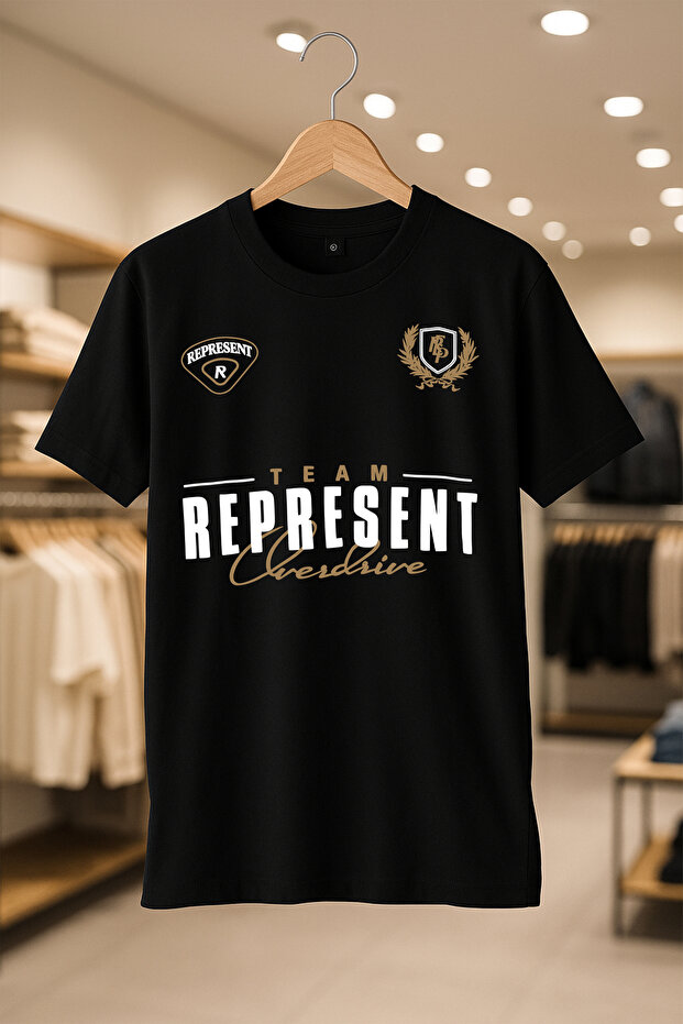 Represent Printed Oversize Unisex 100% Cotton Breathable Thick Fabric T-Shirt
