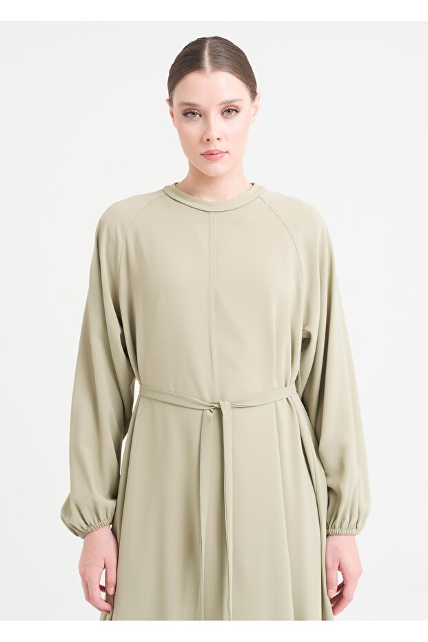 Reglan Kol Kemerli Elbise - 6