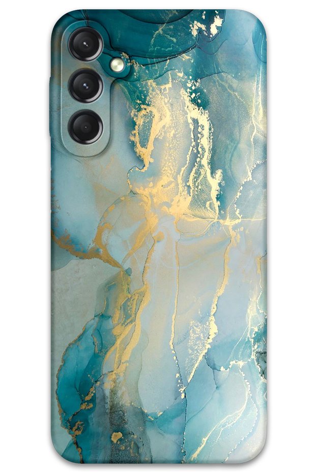 حافظة هاتف متوافقة مع هاتف Galaxy A34 بنمط رخامي + واقي شاشة - 5814