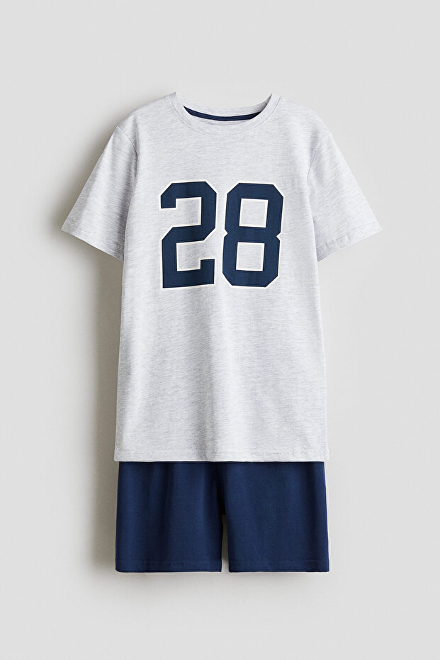 Pamuklu Jarse Pijama Takımı - 1