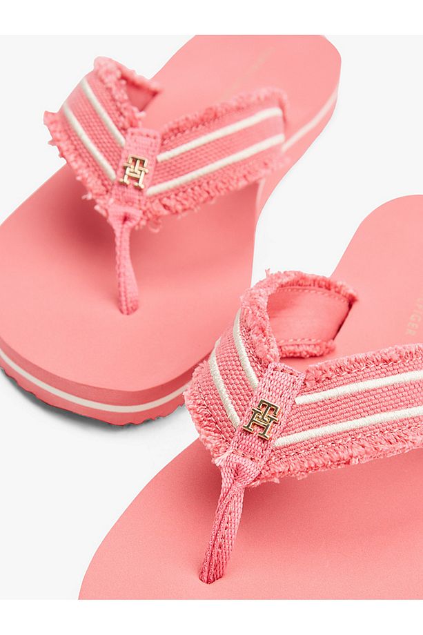 TH Monogram Webbing Strap Flip-Flops - 7