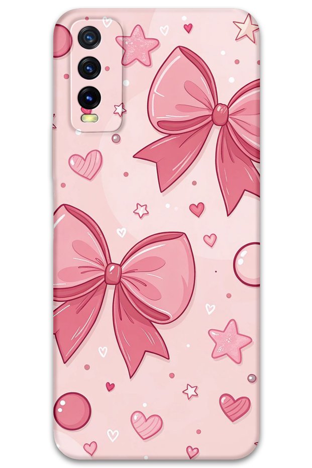 Vivo Y11S Compatible Ribbon Pattern Phone Case + Screen Protector - 5803