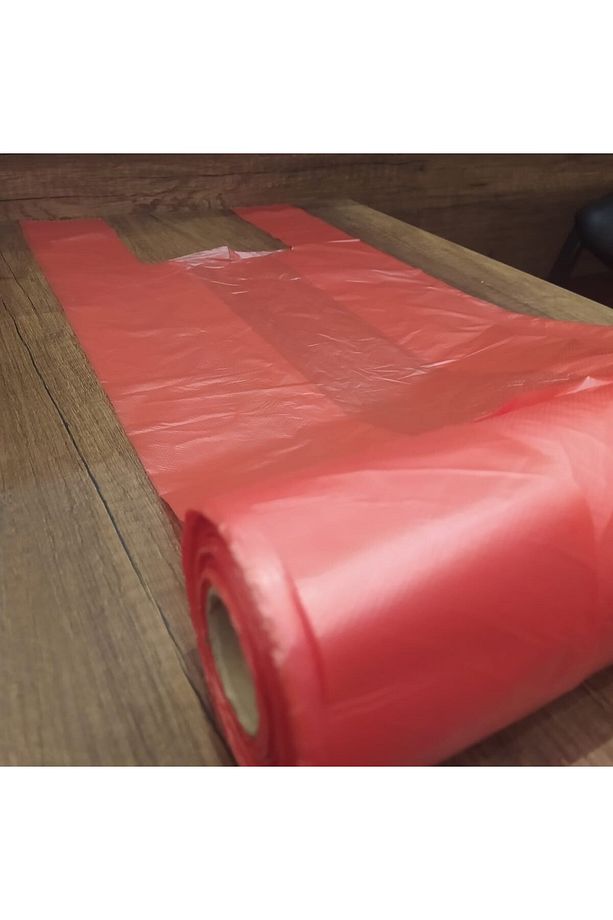 Büyükboy Kırmızı Rulo Poşet Market Manav Atlet Hışır 1 Adet Rulo - 2