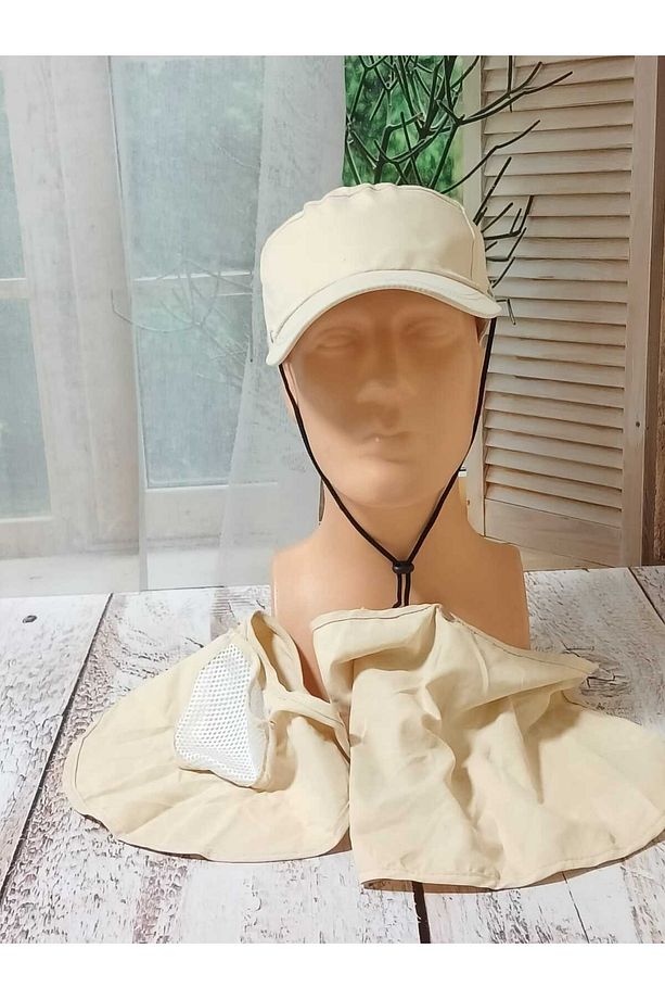 Ense Korumalı File Maskeli Şapka - 5