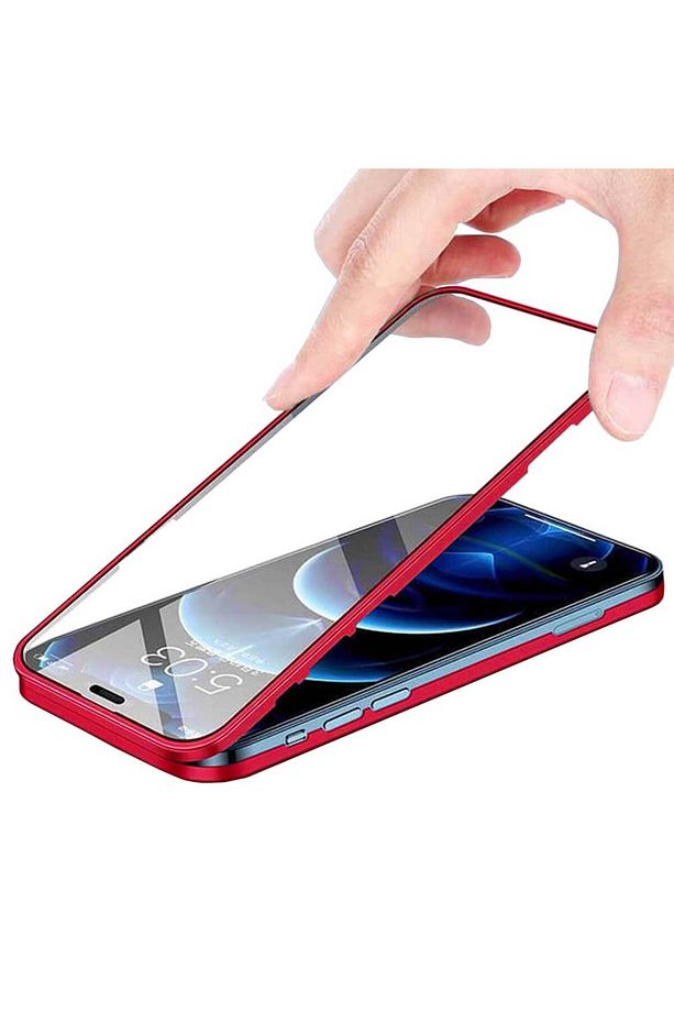 Apple iPhone 13 Mini Uyumlu 360 Derece Tam Kaplayan Cam Kapak Kılıf - 2