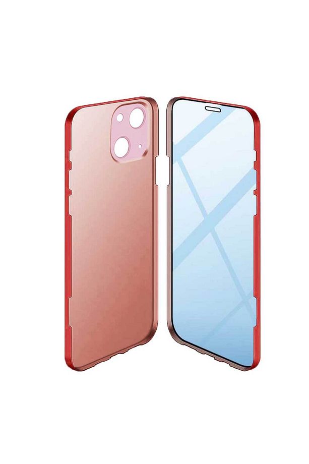 Apple iPhone 13 Mini Uyumlu 360 Derece Tam Kaplayan Cam Kapak Kılıf - 4