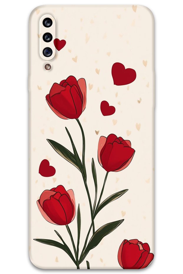 Galaxy A20S Compatible Flower Pattern Phone Case + Screen Protector - 5789