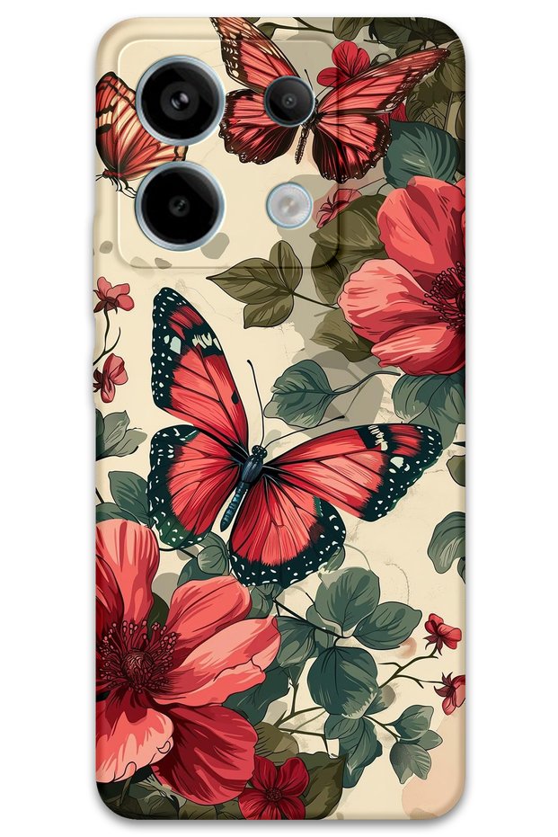 Xiaomi Redmi Note 13 Pro 5g Compatible Butterfly Pattern Phone Case + Screen Protector - 5795
