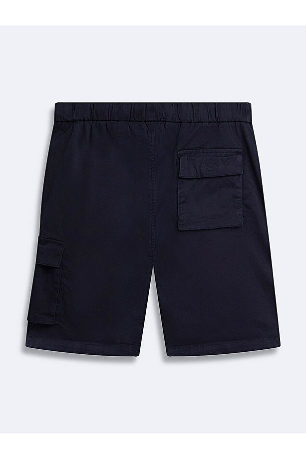 Basıc Midi Regular Gabardin Lacivert Şort - 2