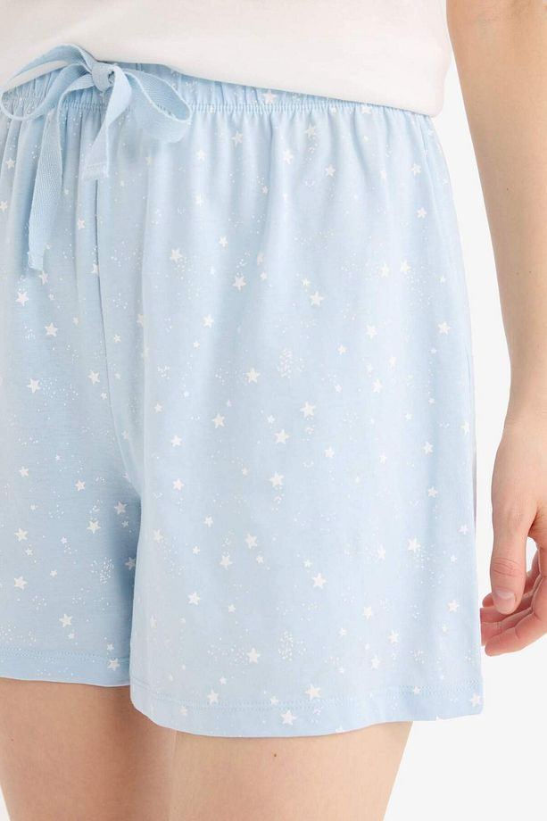 Regular Fit Beli Lastikli Şort Pijama Altı-Fall in Love E4504AX25SM - 4