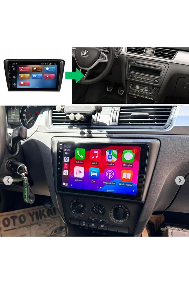 Skoda Rapid Android GPS Carplay 2+32 GB Multimedya Teyp (2013-2018) - 1