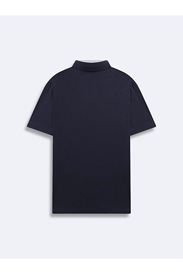 Basıc Regular Kısa Kollu Lacivert T-shırt - 2